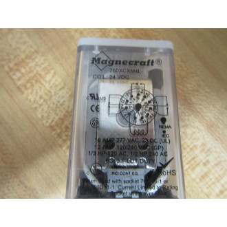 Magnecraft 750XCXM4L-24V DC Relay 750XCXM4L-24VDC - Used