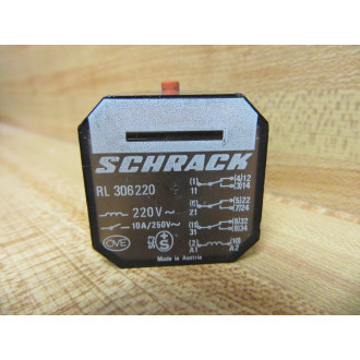 Schrack RL 306220-220V Relay RL 306220 220V - Used