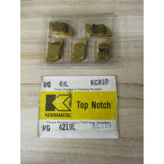 Kennametal KC810 Carbide Inserts NG 4219L (Pack of 5)