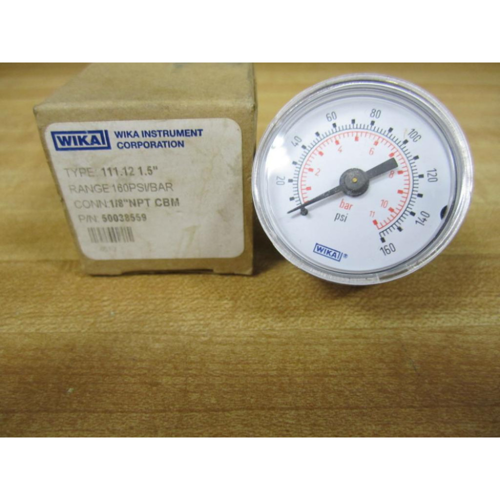 Wika 50038559 Pressure Gauge Type 111.12 1.5" 0-160