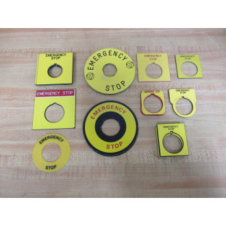 Legend 800M-STOP Emergency Stop Plate 800MSTOP (Pack of 25) - Used