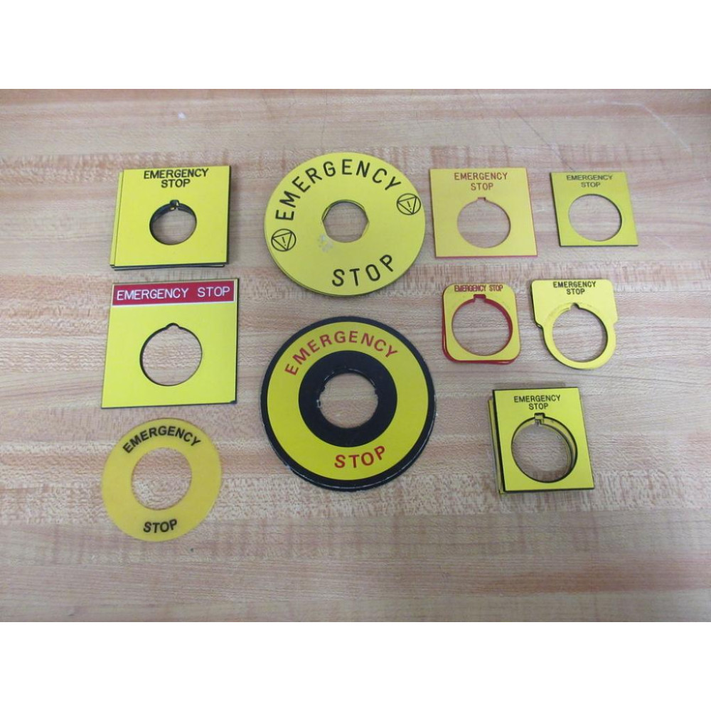 Legend 800M-STOP Emergency Stop Plate 800MSTOP (Pack of 25) - Used