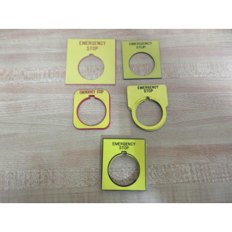 Legend 800M-STOP Emergency Stop Plate 800MSTOP (Pack of 25) - Used
