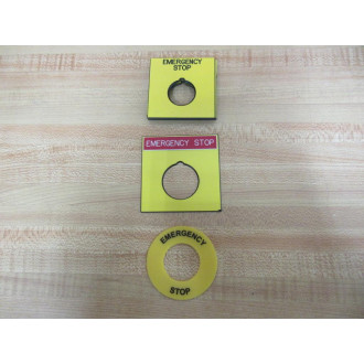 Legend 800M-STOP Emergency Stop Plate 800MSTOP (Pack of 25) - Used
