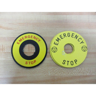 Legend 800M-STOP Emergency Stop Plate 800MSTOP (Pack of 25) - Used
