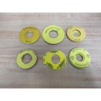 Legend 800T-STOP Emergency Stop Plate 800TSTOP (Pack of 25) - Used