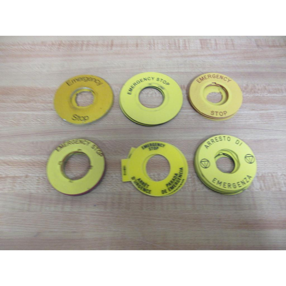 Legend 800T-STOP Emergency Stop Plate 800TSTOP (Pack of 25) - Used