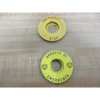 Legend 800T-STOP Emergency Stop Plate 800TSTOP (Pack of 25) - Used
