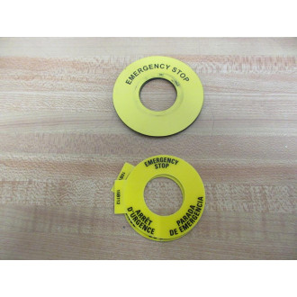 Legend 800T-STOP Emergency Stop Plate 800TSTOP (Pack of 25) - Used