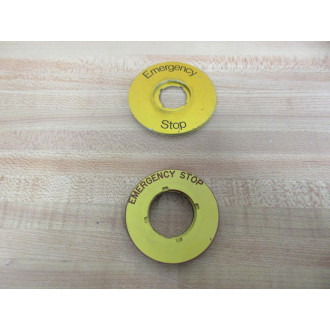 Legend 800T-STOP Emergency Stop Plate 800TSTOP (Pack of 25) - Used