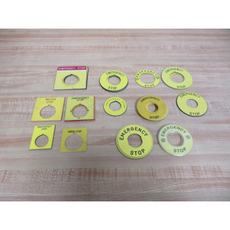 Legend 800S-STOP Emergency Stop Plate 800SSTOP (Pack of 25) - Used
