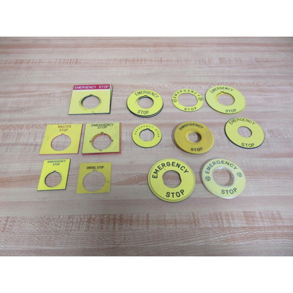 Legend 800S-STOP Emergency Stop Plate 800SSTOP (Pack of 25) - Used