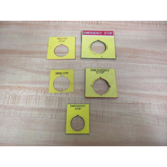 Legend 800S-STOP Emergency Stop Plate 800SSTOP (Pack of 25) - Used