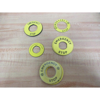 Legend 800S-STOP Emergency Stop Plate 800SSTOP (Pack of 25) - Used
