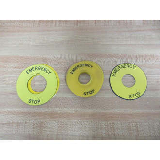 Legend 800S-STOP Emergency Stop Plate 800SSTOP (Pack of 25) - Used