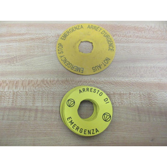 Legend 800E-STOP Emergency Stop Plate 800ESTOP (Pack of 20) - Used