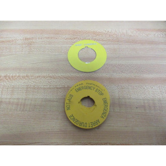 Legend 800E-STOP Emergency Stop Plate 800ESTOP (Pack of 20) - Used