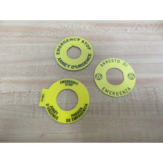 Legend 800E-STOP Emergency Stop Plate 800ESTOP (Pack of 20) - Used