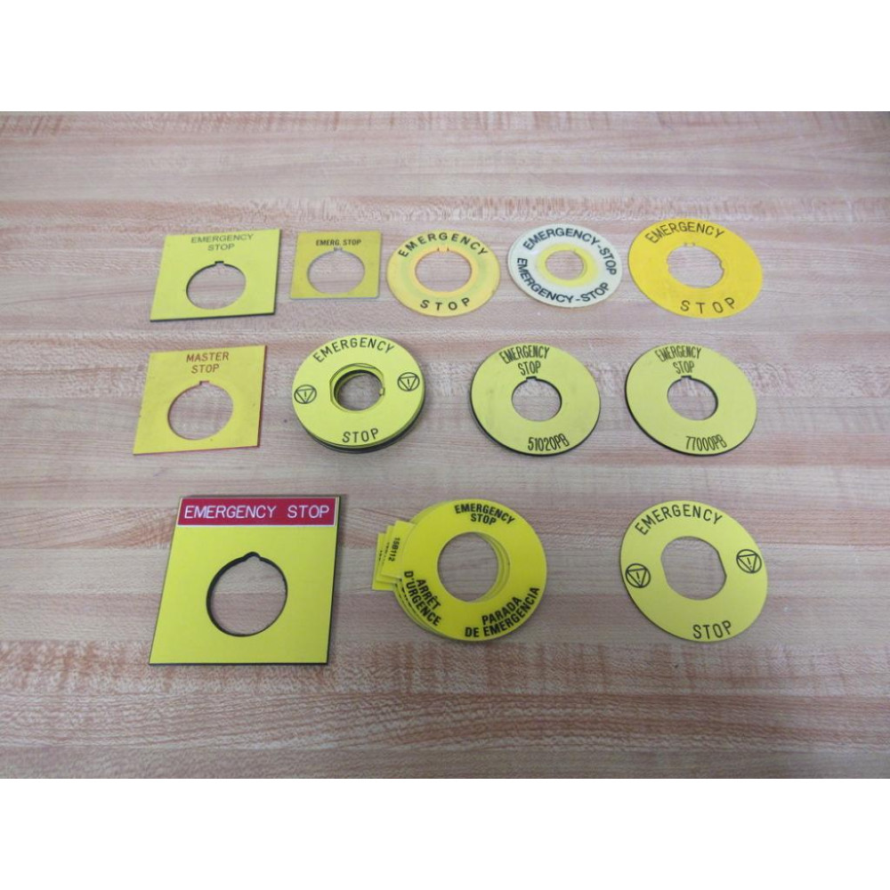 Legend 800H-STOP Emergency Stop Plate 800HSTOP (Pack of 25) - Used