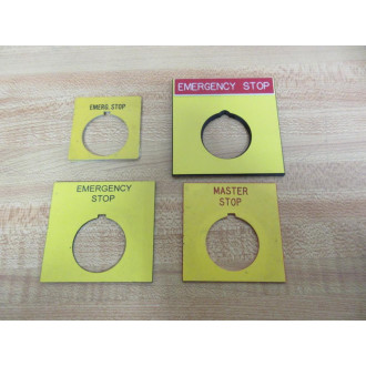 Legend 800H-STOP Emergency Stop Plate 800HSTOP (Pack of 25) - Used