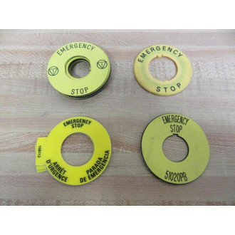 Legend 800H-STOP Emergency Stop Plate 800HSTOP (Pack of 25) - Used
