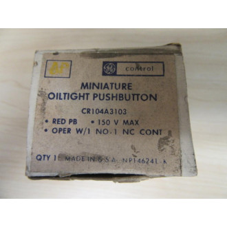 General Electric CR104A3103 Push Button Switch