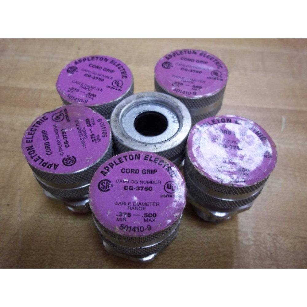 Appleton CG-3750 12" Cord Grip Connector (Pack of 6) - New No Box