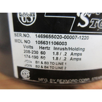 US Motors 105631106003 Clutch Brake