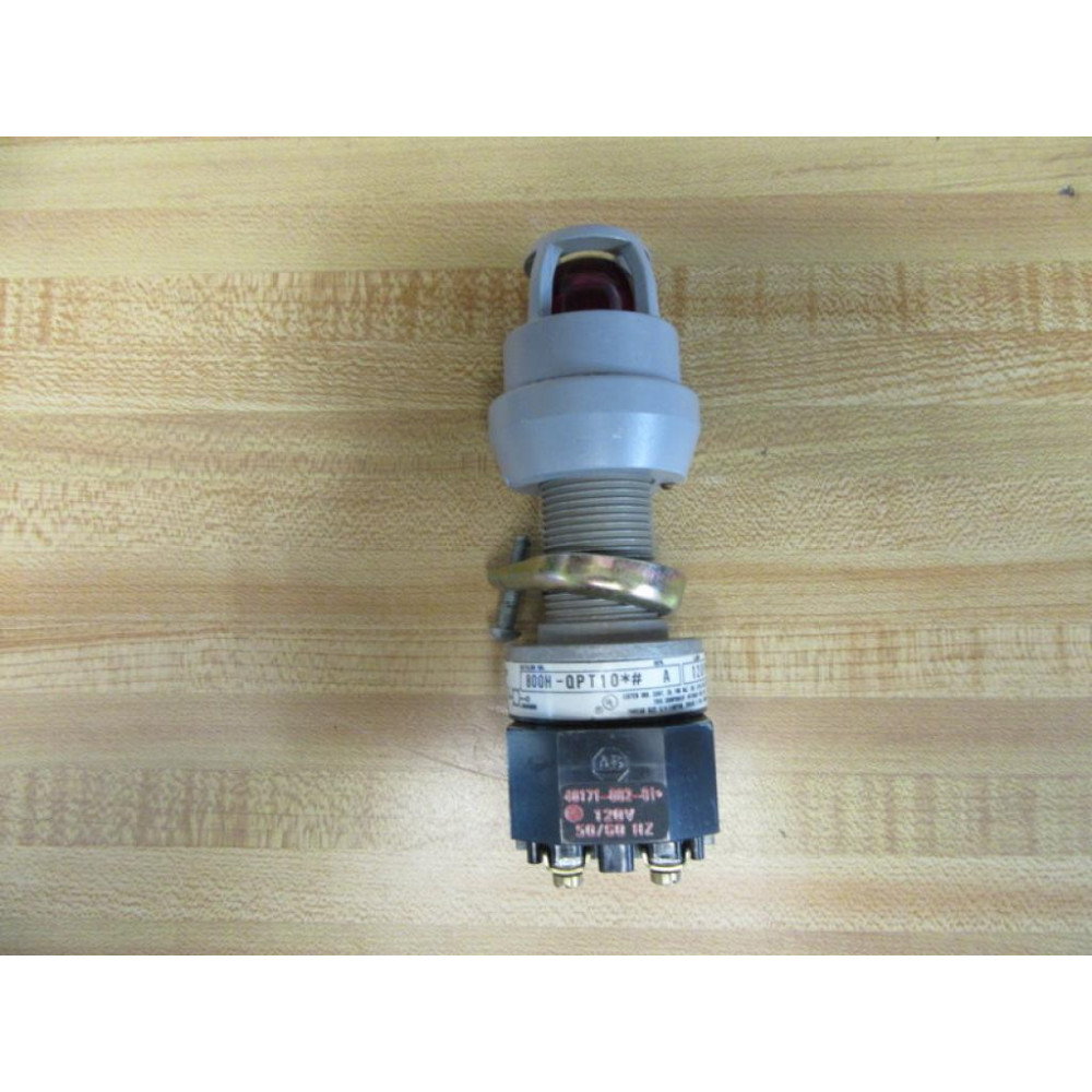 Allen Bradley 800H-QPT10R Red Push Button Light - New No Box