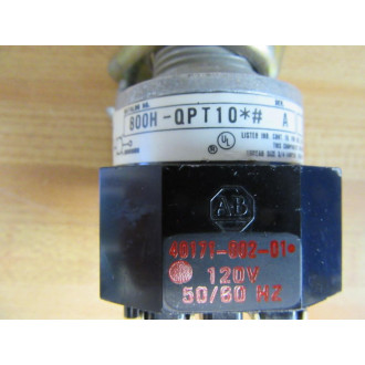 Allen Bradley 800H-QPT10R Red Push Button Light - New No Box