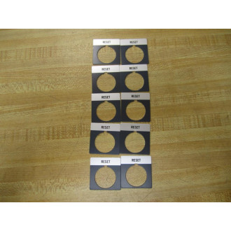 Allen Bradley 800T-X538 Legend Plate (Reset) (Pack of 10) - New No Box