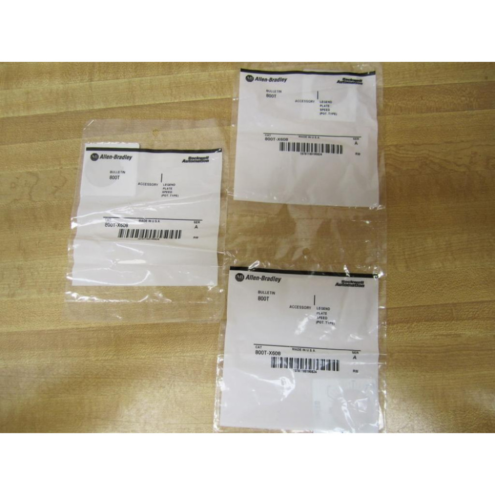 Allen Bradley 800T-X608 Legend Plate (Speed) Series A (Pack of 3)