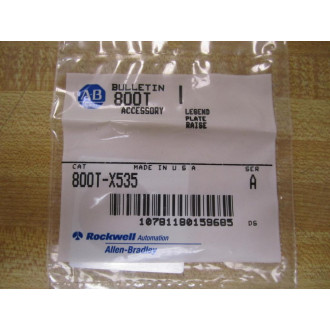Allen Bradley 800T-X535 Legend Plate "RAISE" (Pack of 7)