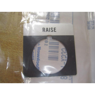 Allen Bradley 800T-X535 Legend Plate "RAISE" (Pack of 7)