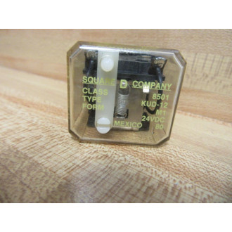 Square D 8501-KUD-12-M1-24VDC Relay 8501KUD12M124VDC Series C - Used