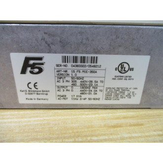 KEB 15.F5.M1E-35GA Drive 15F5M1E35GA Enclosure Only - Used