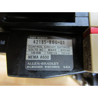 Allen Bradley 505-BOD Reversing Starter 505-B0D W42185-800-01 - Used