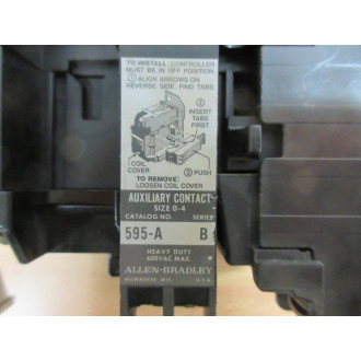 Allen Bradley 509-BOD Starter 509B0D w595A,42185-800-01,595A02 - Used