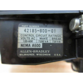 Allen Bradley 509-BOD Starter 509B0D w595A,42185-800-01,595A02 - Used