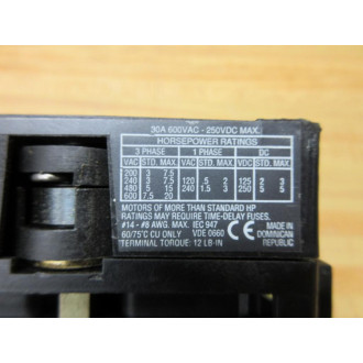 Allen Bradley 194R-NJ030P3 IEC Disconnect 194RNJ030P3 WOut Covers - Used