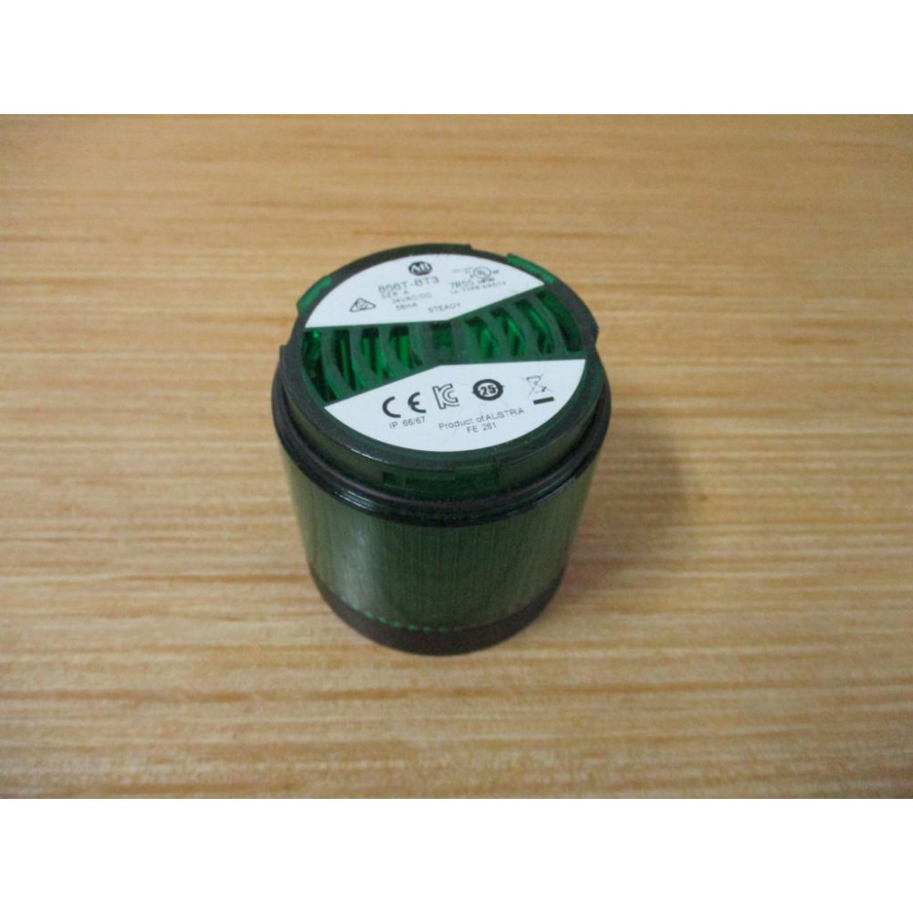 Allen Bradley 856T-BT3 Green LED Steady Stack Light 856TBT3 wo Bulb - New No Box