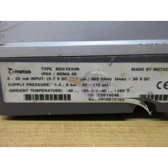 Metso ND9103HN Neles Valve Controller - Used
