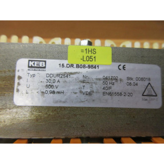 KEB 15.DR.B08-9841 Mains Choke DDUR2541 - Used