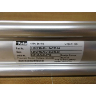Parker 1.50CF4MA3U19AC20.00 Pneumatic Cylinder 150CF4MA3U19AC2000 - New No Box