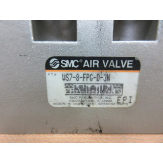 SMC VS7-8-FPG-D-3N Solenoid Valve VS78FPGD3N - Used