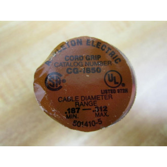 Appleton CG-1850 Cord Connectors 12" Box Of 25