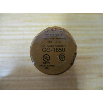 Appleton CG-1850 Cord Connectors 12" (Pack of 3) - New No Box