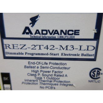 Advance REZ-2T42-M3-LD Electronic Ballast REZ2T42M3LD - New No Box