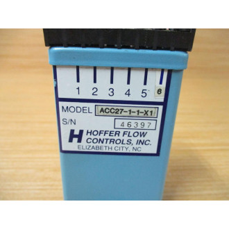 Hoffer Flow Controls ACC27-1-1-X1 Flow Rate Meter ACC2711X1 - Used