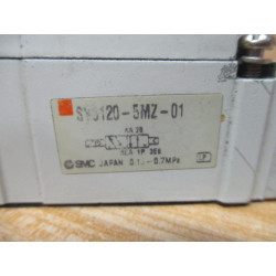 SMC SY5120-5MZ-01 Solenoid Valve SY51205MZ01 - Used